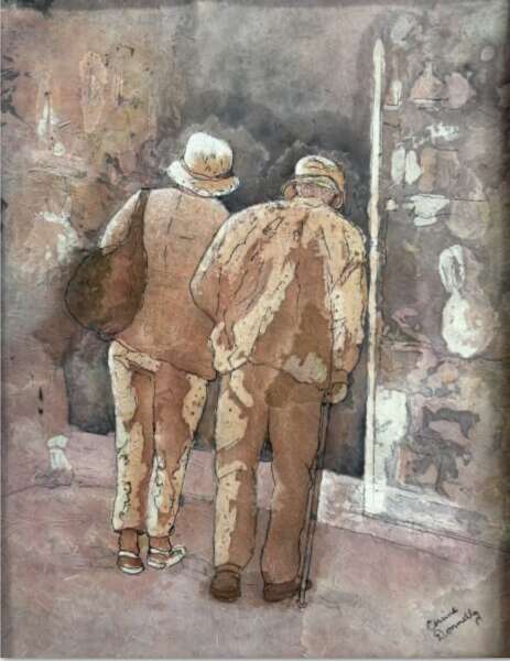 "In Love and Khakis" painting & its poem "In Love and Khakis" painting & its poem