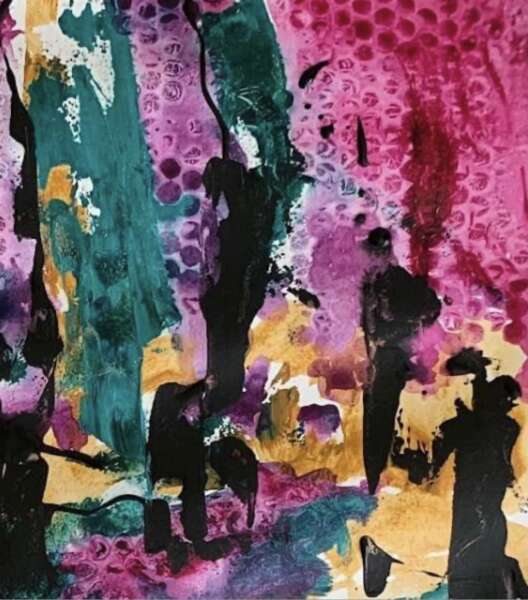 "In The Park - 2021" painting & its poem